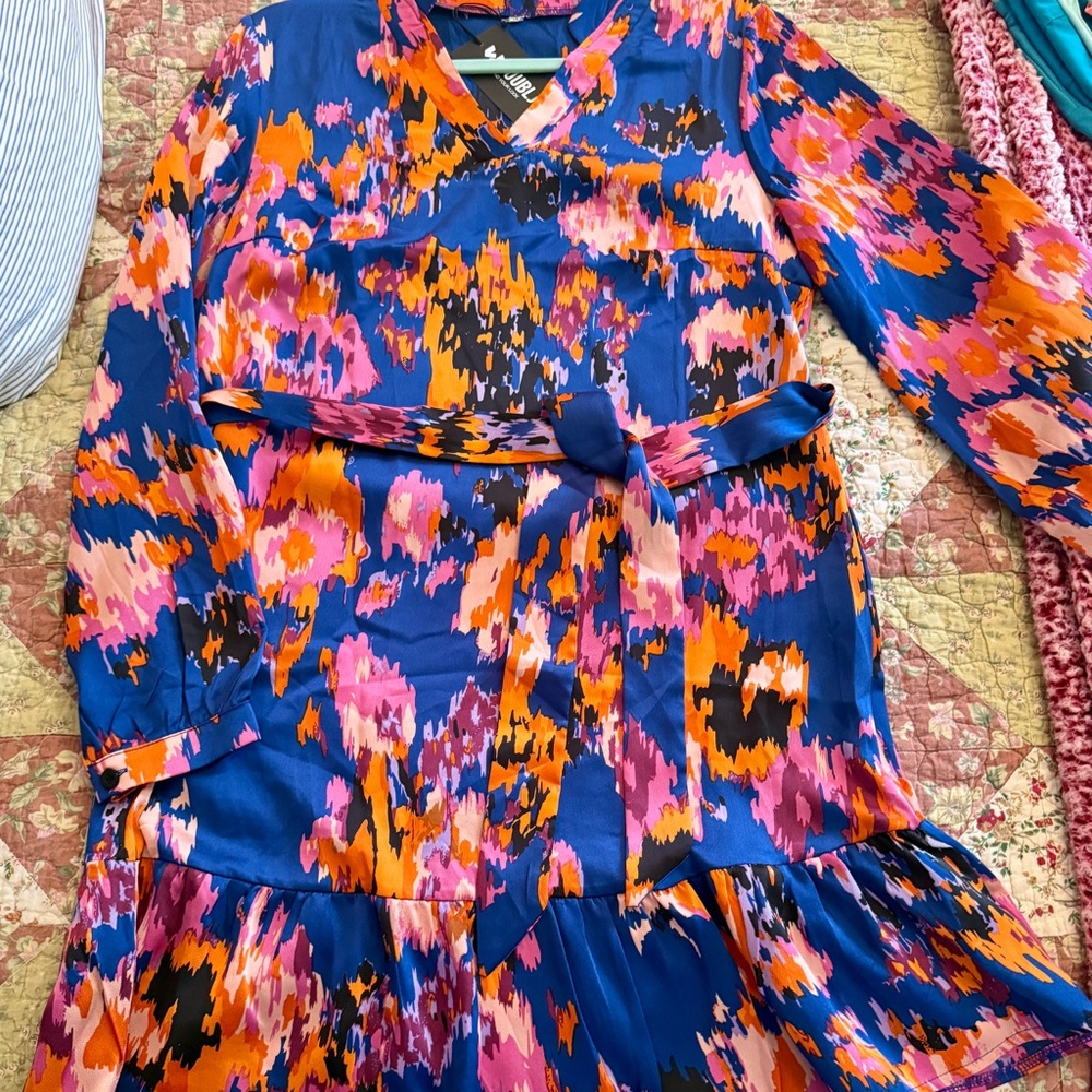 Vibrant Long Sleeve Dress